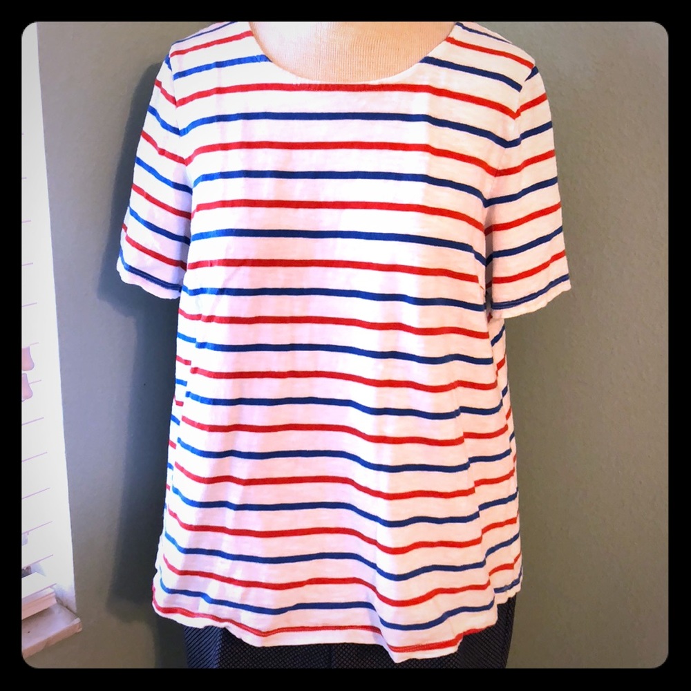 RED, WHITE & BLUE Striped Tee 🇺🇸